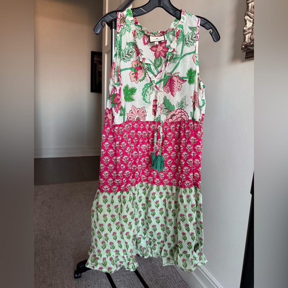 Tuckernuck Pink & Green Floral Dress